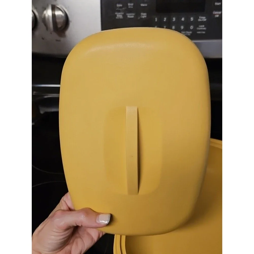 Vintage Tupperware Microwave Steamer #1273 Harvest Gold 3 Piece Set